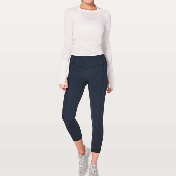 Lululemon All The Right Places Crop II *23"True Navy - Picture 2 of 5